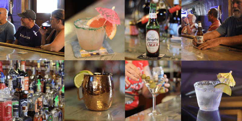 Collage of photos from the Corner T Pub